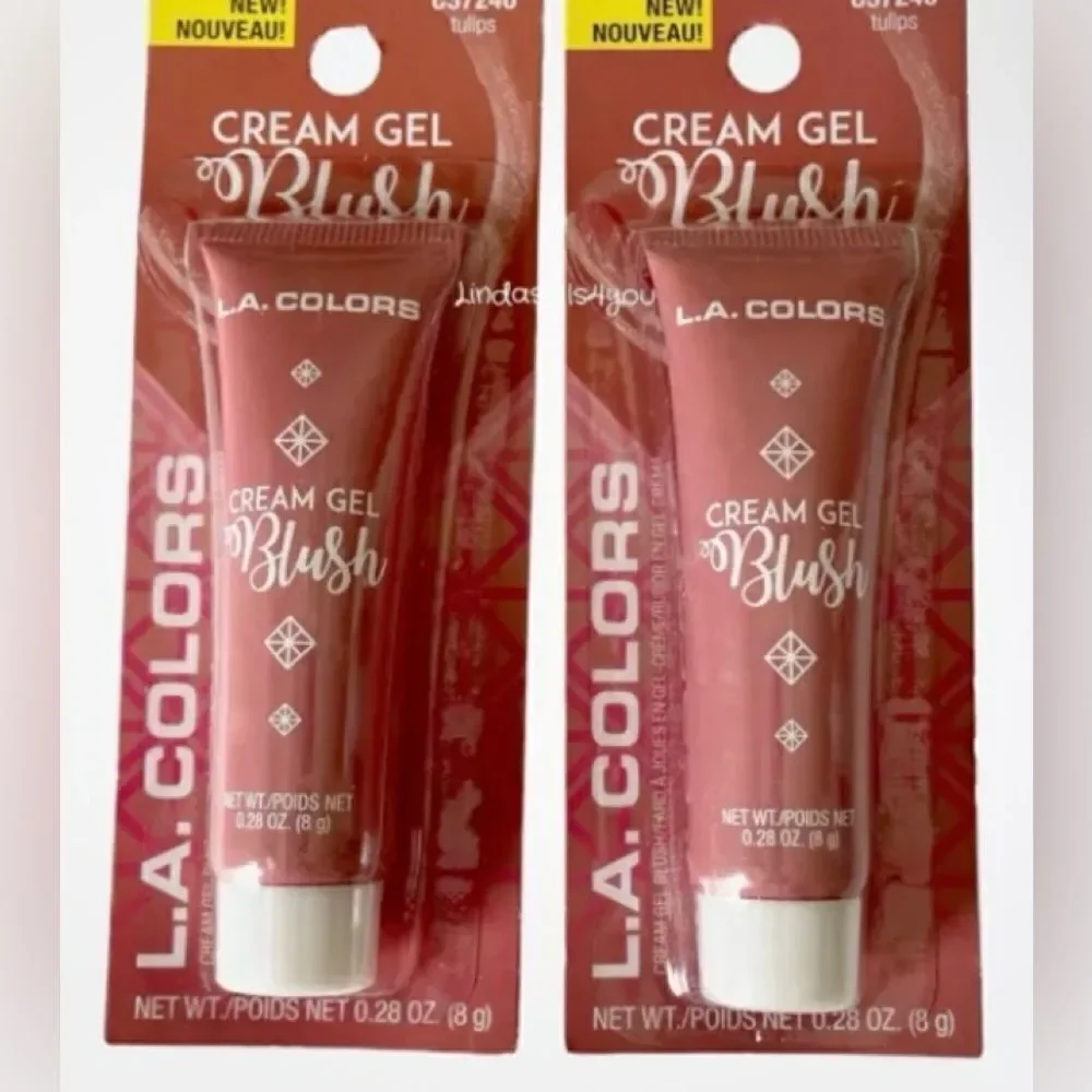 🛍️L.A.COLORS  Tulips C37238 Orchid Set Of 2 Cream Gel Blush 0.28OZ.(8g)💥